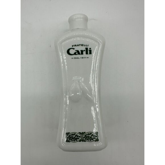 Fratelli Carli Ceramic Olive Oil Dispenser Cruet-Style Metal Top Missing Vintage - Picture 7 of 7